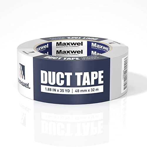 Duct Tape White Heavy Duty - 1.88 In Wide 35 Yds Waterproof Designs No Residue Strong Adhesive Industrial Grade Duct Tape Tearable For Indoor Or Outdoor Use,Multi Purpose Home Repair(Pack Of 1 Roll) #TOP6