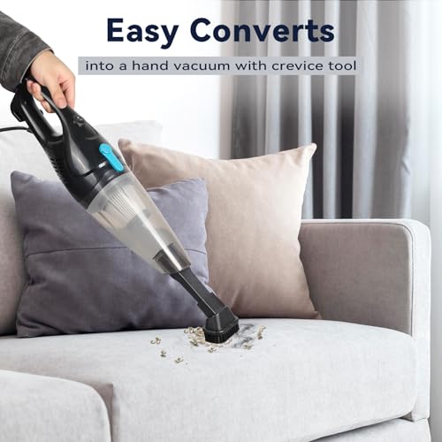 Image of Wired Vacuum Cleaner, 4 in 1 Vacuum Cleaner for Home, 15KPa Suction Power, Lightweight Stick Vacuum Cleaner with Washable HEPA Filter, Transforms into Handheld Vacuum Cleaner for Home, Hair