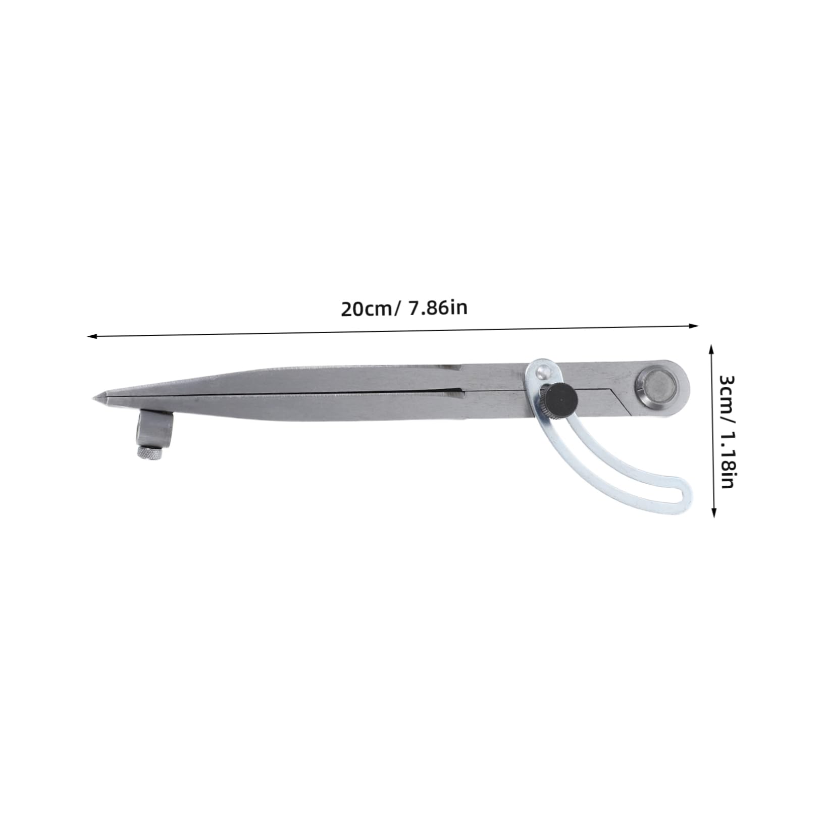 Compasso con Bracci in Acciaio al Carbonio con Porta Matita | Set da 1 Pezzo con 5 Matite, per Disegno Geometrico e Tecnico, Uso Architettonico