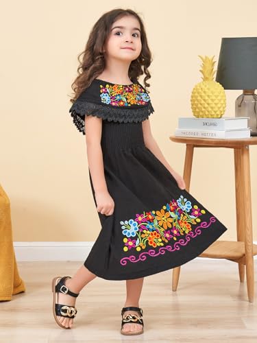 Mexican Dress for Girls Traditional Embroidered Dresses Toddler Cinco de Mayo Outfit Kids Mexican Dresses Vestidos Mexicanos4