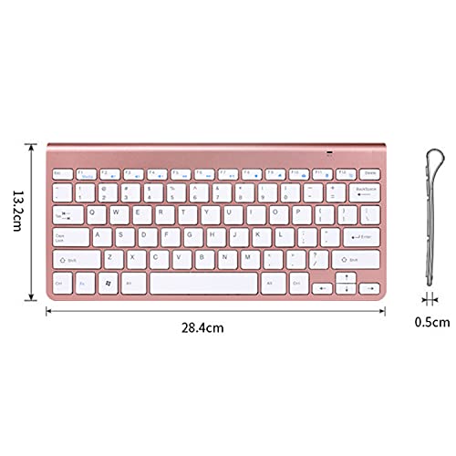 Ztz 2.4G Mini Usb Keyboard With Silent Mouse Combo For Laptop/Desktop/Table And Pc, Ultra Slim Portable Mute Wireless Keyboard And Mouse Combo (Usb Receiver In Keyboard) (Rose Gold) #TOP3