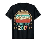 vintage birthday awesome since august 2017 limited edition maglietta