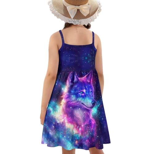 Upetstory Summer Dresses for Girls Spaghetti Strap Dress Beach Sundress 3-142