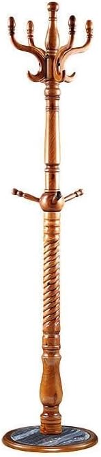 LITFAD Vintage Coat Rack Free Standing Coat Hat Stand with Coat Hooks Entryway Hall Tree Wooden Clothes Hanger for Coat, Hat, Scarves, Handbags, Umbrella, for Entryway, Hallway, Bedroom, Office-White
