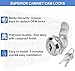 Cylinnda Cabinet Locks (3 Pack, Zinc Alloy), Keyed Alike Cam Lock for Tool Box, RV Storage, Mailbox, 5/8