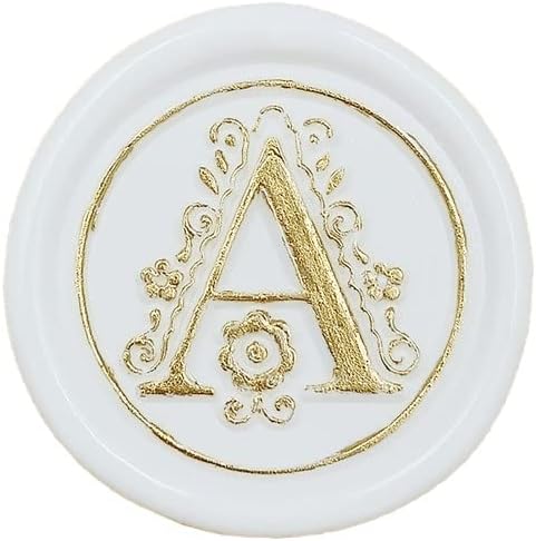 50 calcomanías para sello de cera del alfabeto, sellos de sobre, autoadhesivos, calcomanías para sellos de sobre para invitación de boda, Navidad,