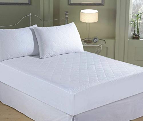 200 Thread Count Quilted Mattress Protectors 100% Cotton Super Soft Comfy Anti Allergy Non...