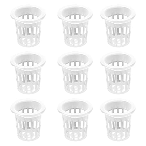Yardwe 50 Pcs Canasta De Siembra De Cultivo Hidropónico Mini Taza De Red Hidropónica Cesta Bandejas Platillo Plantas Taza De Red De Malla Cuadrado El Plastico Reutilizable