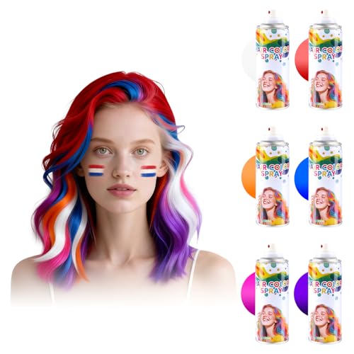 6 Pcs Temporary Hair Color Spray Set