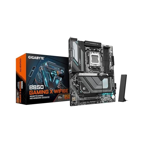 GIGABYTE B850 Gaming X WIFI6E Placa Base - Procesadores AMD Ryzen Serie 9000, VRM Digital de 12+2+2 Fases, hasta 8200MHz DDR5 (OC), 1xPCIe 5.0 + 2xPCIe 4.0 M.2, LAN 2.5G, WiFi 6E, USB 3.2 Gen 2x2