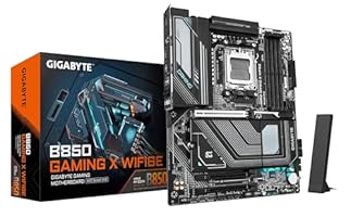 GIGABYTE B850 GAMING X WIFI6E Motherboard - AMD Ryzen 9000 Series CPUs, 12+2+2 Phases Digital VRM, up to 5200MHz DDR5 (OC), 1xPCIe 5.0 + 2xPCIe 4.0 M.2, 2.5LAN, WIFI 6E, USB 3.2 Gen 2x2