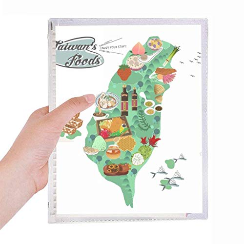 Carnet Taiwan Foods Map China motif miel pour organiser vos recettes et vos voyages