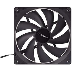 Ventilador 140Mm UNYKAch Ventilador de Ordenador 140 mm, 51790, Negro Básico PC, 1000 RPM, 3 Pines, 9 Aspas, Silencioso