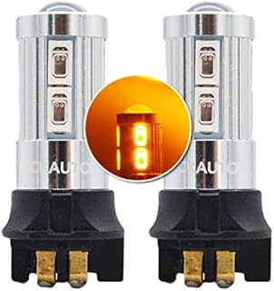 MCK Auto  PW24W PWY24W LED Canbus Bulbs Indicators Blinkers Amber Orange Very Bright and Without Errors Compatible with XE A3 CC - EB4L3  Transform Your Ride