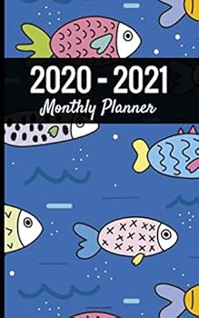 2020-2021 Monthly Planner : Two Year Small Size (5 X 8 Inches, 111 Pages) Pocket Calendar Appointment Agenda Gifts for Women and Business Coworkers (Fish)