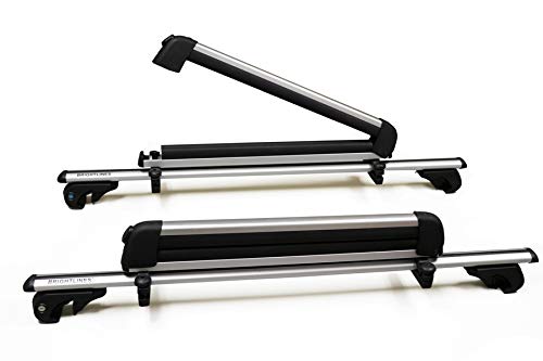 BRIGHTLINES Crossbars & Ski Rack for 6 Skis 4 Snowboards Combo Compatible with 2015-2019 Chevy Trax