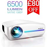 Projector, WiMiUS 6500 Lumens Native 1920x1080P HD Video Projector with 4D ± 50°...