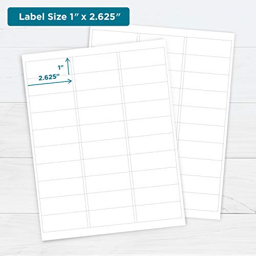 Printworks White Matte Address Labels For Inkjet Or Laser Printers Or Copiers, 100% Recycled, 12 Sheets/Pack, 1 Inch X 2.625 Inch, 00487 #TOP3