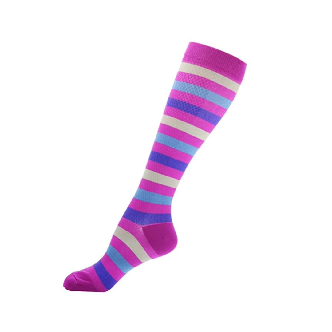 Calzini a compressione al ginocchio in nylon | Corsa AS8 blu: supporto atletico