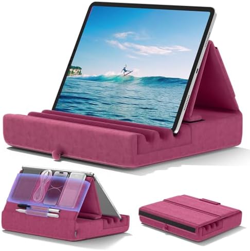 KDD Tablet Pillow Holder, Foldable iPad Stand for Lap, Bed and De...