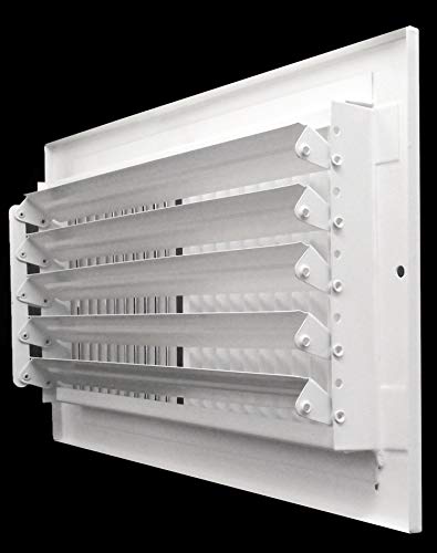Grille de ventilation verticale 35x25cm blanche pour conduit - 5