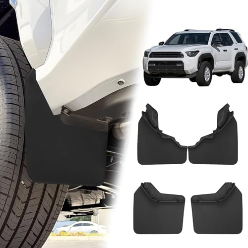 Image of Mud Flaps Splash Guards for Toyota 4Runner 2025 2026, Durable TPE Mud Guards, Extended and Widened Design, Protects Against Mud, Rocks, and Debris(4PCS)