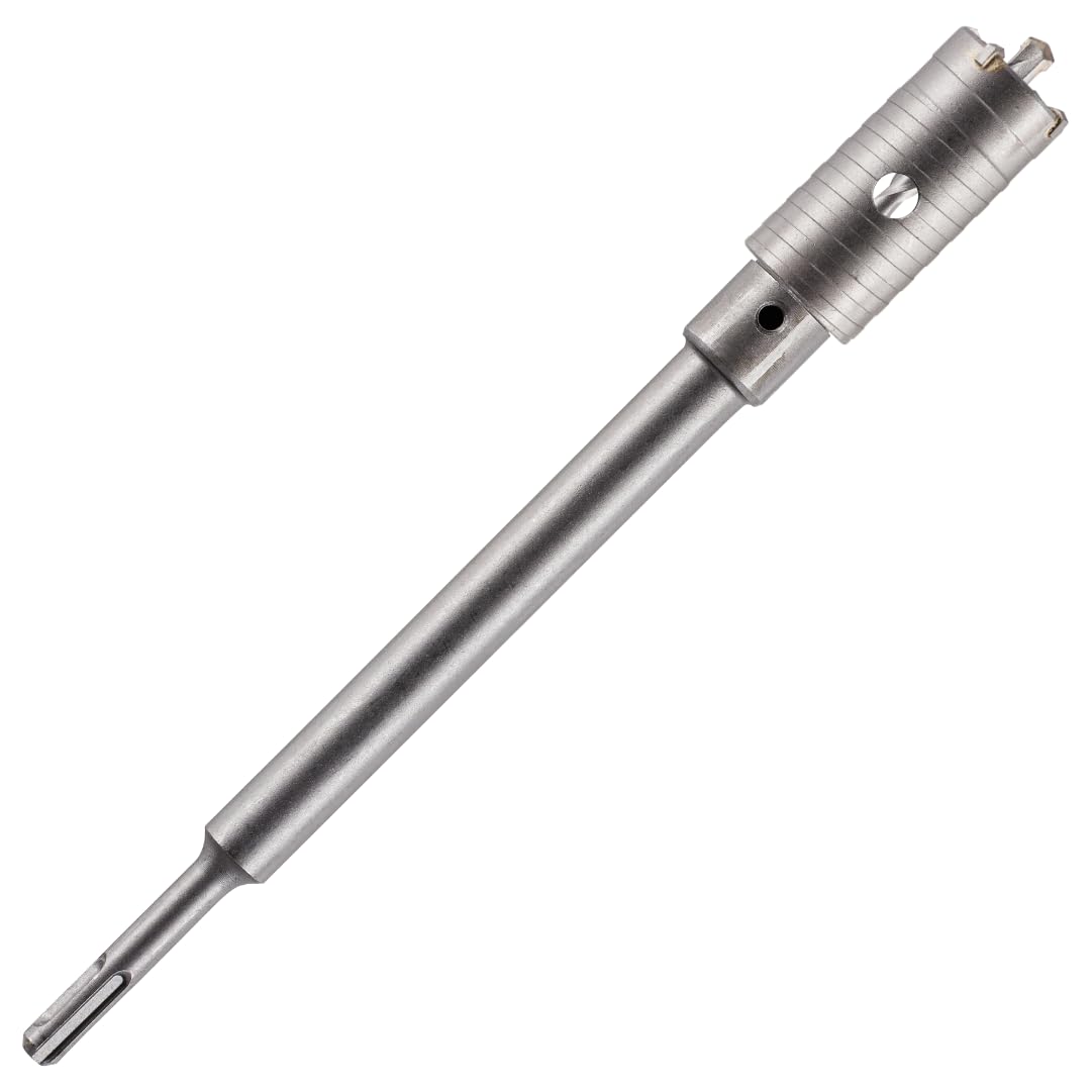 30mm TCT Core Drill Bit + SDS Adapter + Tungsten Carbide Tipped Pilot Drill For Concrete, Masonry, Brick, Aerated Block Etc. Concrete Hole Saw Wall Drill Bit Set With 240mm Long SDS Extension Bar