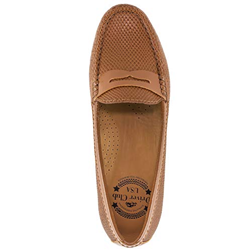 Image of Womens Casual Genuine Leather Comfortable Lightweight Driving Moaccasins Classic Fashion Penny Slip On Ladies Driving Loafer Flat Shoes