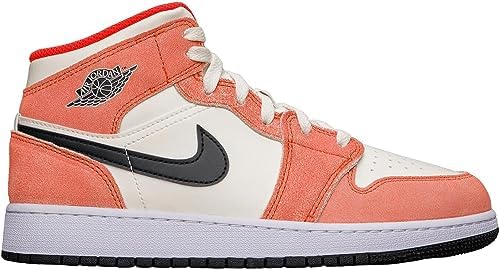 Nike Air Jordan 1 Mid Grade School Team Orange/Black-Sail-White DV1336-800 6.5Y Review | Image 1