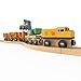 ORBRIUM Wooden Railway Work Trains Track Maintenance Crew with Breakdown Crane, Engine, Rail Inspection Engine, Track Carriers, Inspection Engine Carrier, Special Tracks, Compatible with Thomas, BRIO