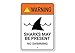 Produktbild Maxwell546 Warnschild mit englischer Aufschrift Warning For Shark, Sharks Geschenk, Ocean Decor, Sharks Warnung, Ocean, Custom Ocean Schild  Qualitäts-Aluminium-Hai