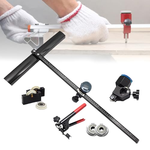 LJLAO Máquina Cortadora De Baldosas De Cerámica, con Alicates Eléctricos para Baldosas De Vidrio + 2 Hojas De Corte, Longitud De Corte: 60/80/90 Cm, Profundidad: 3-15 Mm, para Porcelana,90cm