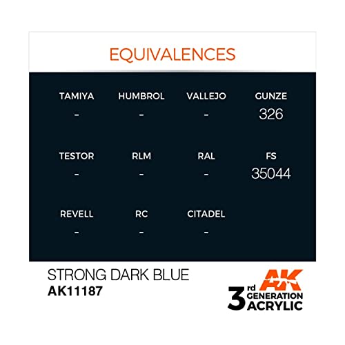 Peinture Strong Dark Blue AK Interactive 3rd Gen acrylique 17 ml - 4