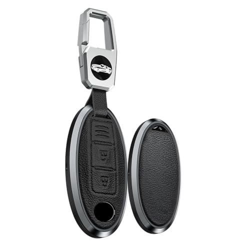 Coque de clé de voiture pour Nissan Cube étui en alliage d'aluminium noir