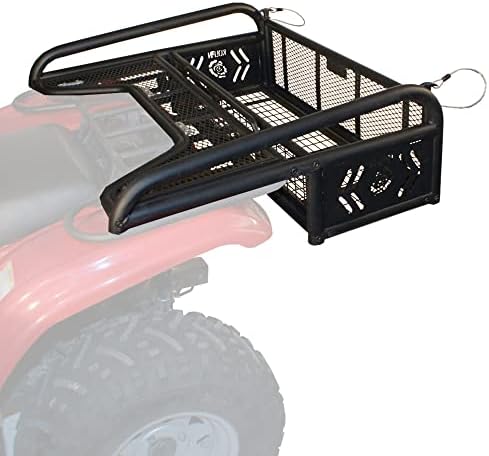Kolpin ATV Rear Drop Basket Rack Collapsible Tailgate Universal - 53300, Black