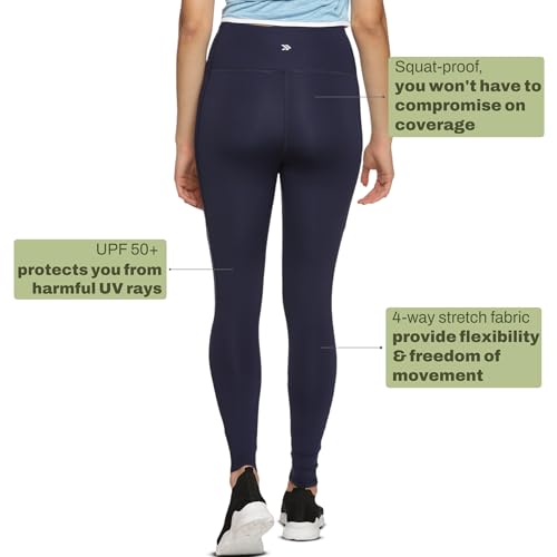 Image of JOLGER Women's High-Waisted Yoga & Workout Tights - Ultra-Stretch Fabric with Breathable Mesh Panels, Moisture-Wicking Leggings for Yoga, Pilates, Running, and Gym Training. Performance Activewear.