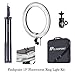 Flashpoint 19" AC Powered 600W 5500K Fluorescent Ring Light Kit: Includes Lightweight Mini Ball Head and 7