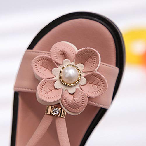 EnJoCho Toddler Kids Baby Girls PU Leather Flower Rubber Sandals Non-Slip Shoes Cross Sandals Non-Slip Shoes3