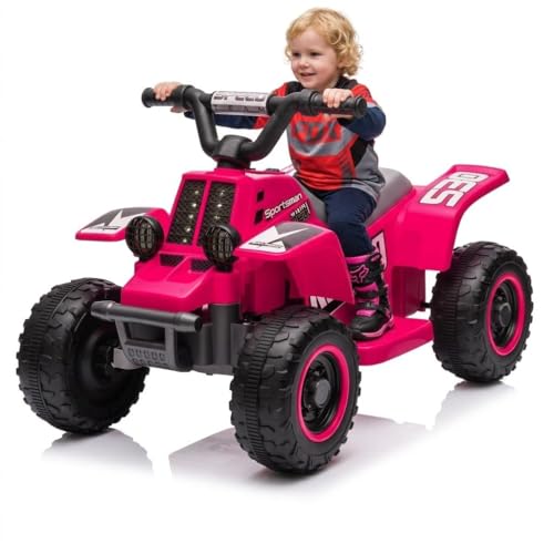 Virimolo Quad Électrique Enfant 6V, Voiture Électrique Enfants Avec Moteur 390#, Batterie Longue Autonomie, Chargeur Norme Européenne, Scooter & Moto...