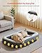 QPAU Aufblasbares Hundebett mit Seiten, waschbares Haustierbett für Reisen, Camping und Zuhause, wasserdichtes tragbares Hundebett mit Pumpe und Tasche für kleine, mittelgroße und große Hunde (Mittel)