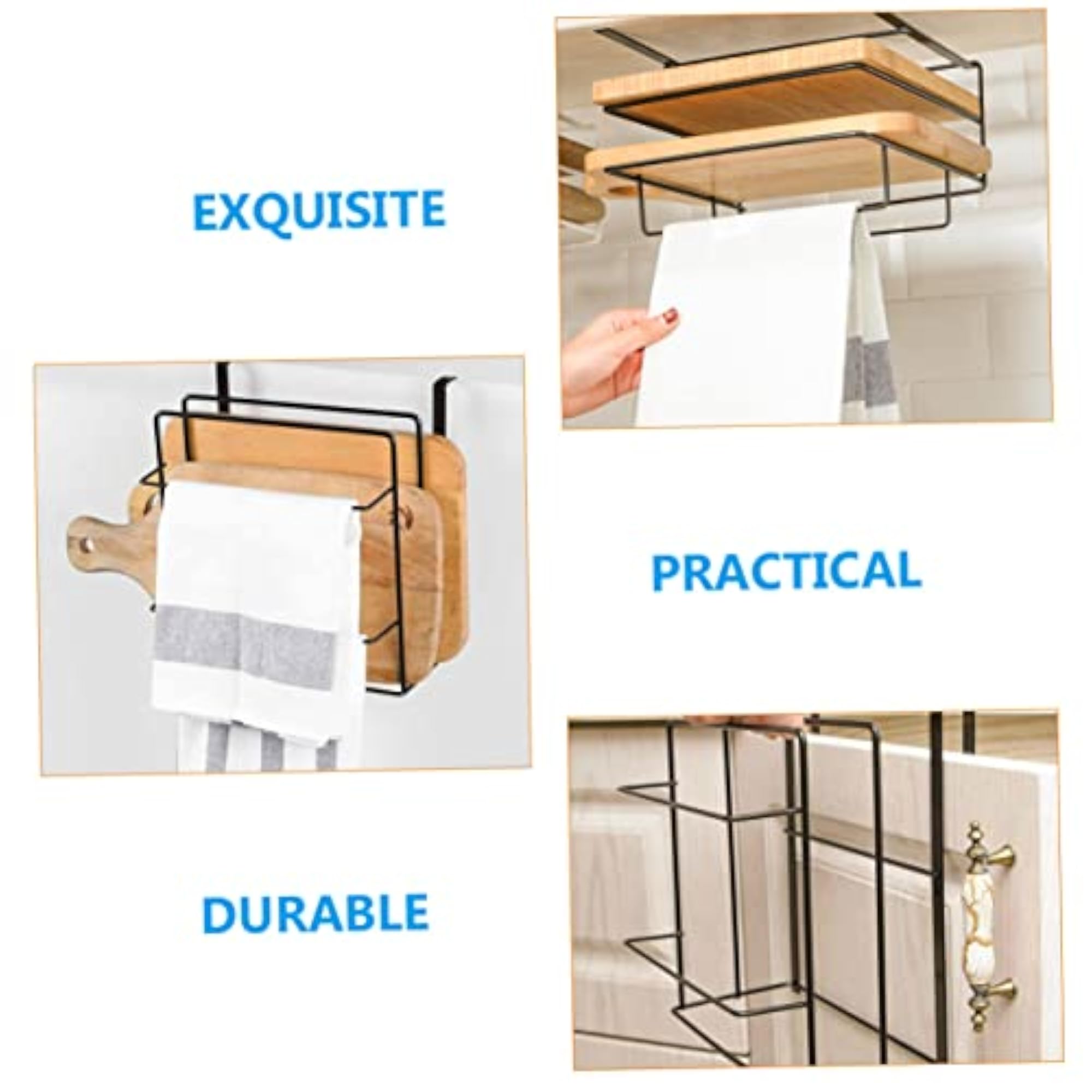 2pcs Wrought Iron Chopping Board Hanger, Wall Hanging Organizer