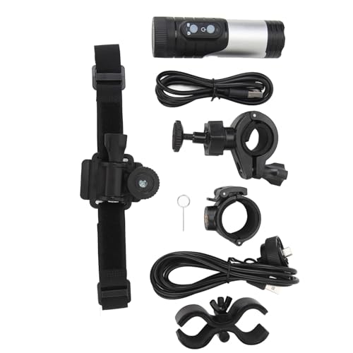 Rankomu Cámara de acción 4K, DV deportiva impermeable con antivibración, incluye cable de carga impermeable, soporte para casco y soporte de bicicleta, plata H68B, conectividad Wi-Fi