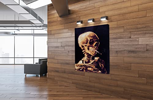 Spiritualhands Wheat Field With Cypresses Vincent Van Gogh Canvas Wall Art, The Starry Night Van Gogh Posters Self Portrait, Large Framed Wall Art Paintings For Wall Decorations For Bedroom (Vincent Van Gogh Skull Of A Skeleton With Burning Cigarette, 8" X 12" - Ready To Hang) #TOP3