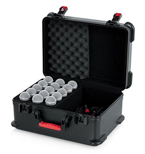 Gator Cases Molded Flight Case To Hold Up To (15) Wired Microphones With Tsa Approved Locking Latch And Cable Storage; (Gtsa-Mic15) #TOP2