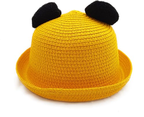 Image of VRITRAZ Baby Boy's and Girl's Kids Children Cute Printed Cartoon Gift Summer Fancy Dress Straw Fasion Hat Cap 1