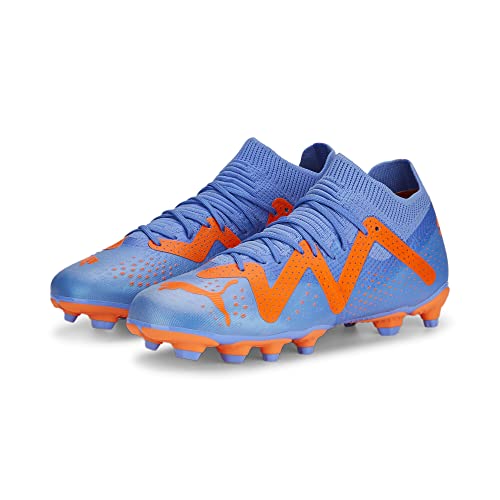 PUMA Unisex Kids Future Match Fg/Ag Jr Soccer Shoe, Blue Glimmer Puma White Ultra Orange, 10 UK - Image 2