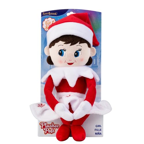 The Elf on the Shelf Plushee Pals - 17-inch The Elf on the Shelf Scout Elf Plush Toys - Huggable and Lovable Blue Eyed Girl Stuffed Elf Plush