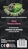 Juegorama | The Big Turtle – Fundas Premium para Cartas (100 Micras) | 70x120 mm | Tarot | 55 Fundas Transparentes sin PVC | Incluye Bolsa Zip Reutilizable