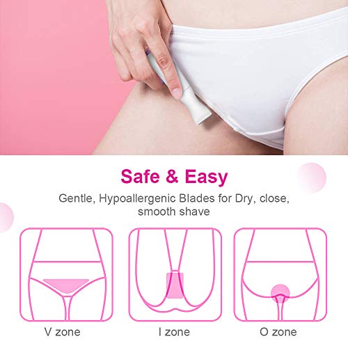 Funstant BIKINI-WT-17-US. Trimmer, Funstant Electric Razor For Women With Comb, Cordless Safe Hair Trimmer Floating Foil For Dry Use, Battery Operated Personal Shaver thumb #3