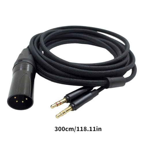 Câble professionnel 4 broches vers double 3,5 mm LUOFENG cuivre nu audiophile - 5